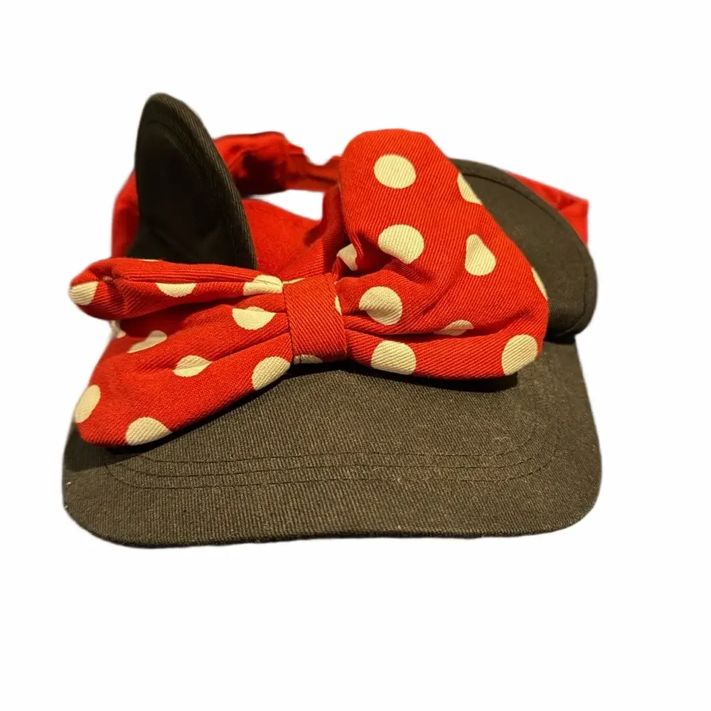 Disney Minnie Mouse Kids Polka Dot Hat - Red and Black